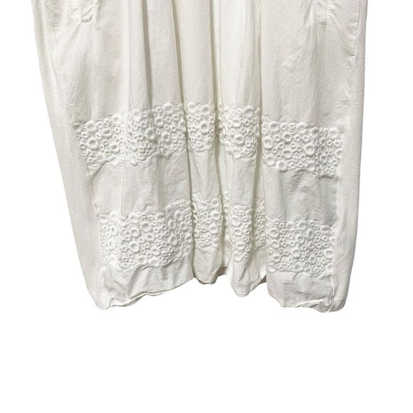 Whyci Womens Size 44 White Pleated V-Neck 3/4 Sleeve Dress Knee Length - Picture 5 of 12